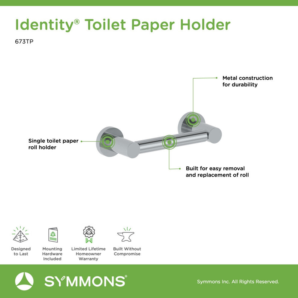 Identity Wall-Mounted Toilet Paper Holder, Chrome