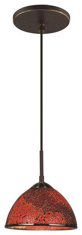 Woodbridge Lighting Alexis 1-Light Pendant, Bronze, Red