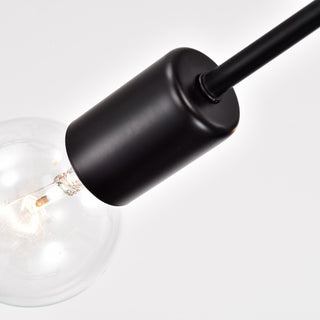 Liz 8-Light Black Sputnik Linear Flush Mount