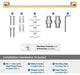 Amerock Stature Transitional Towel Bar, Champagne Bronze, 24" Center-to-Center