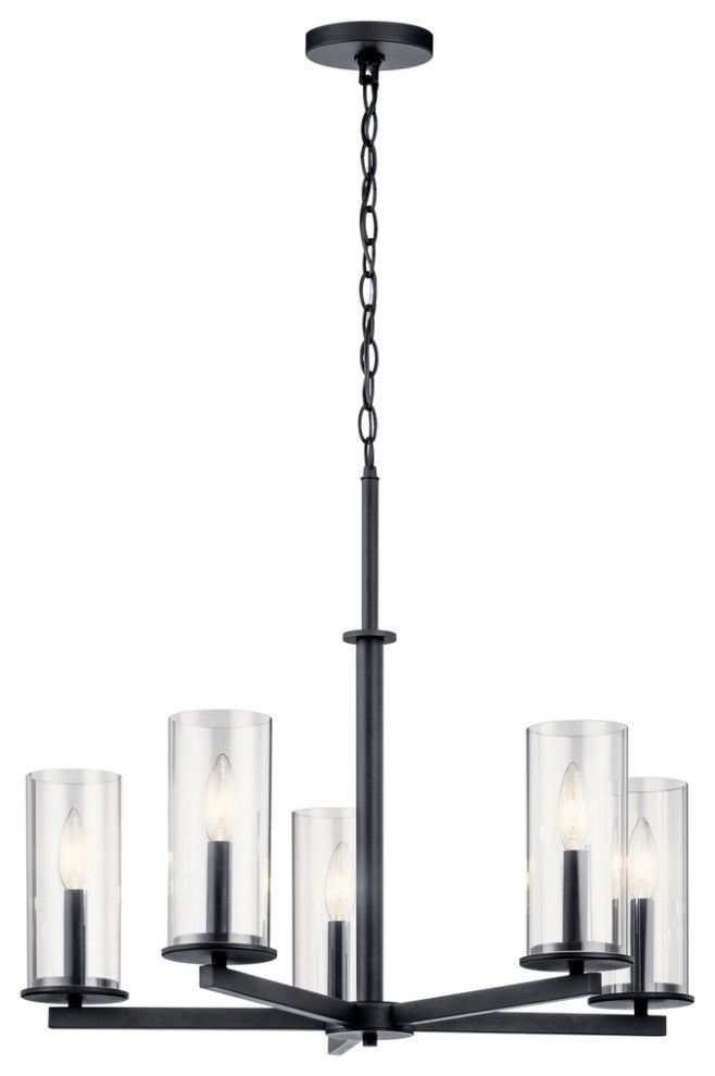 Crosby Black Chandelier 5-Light