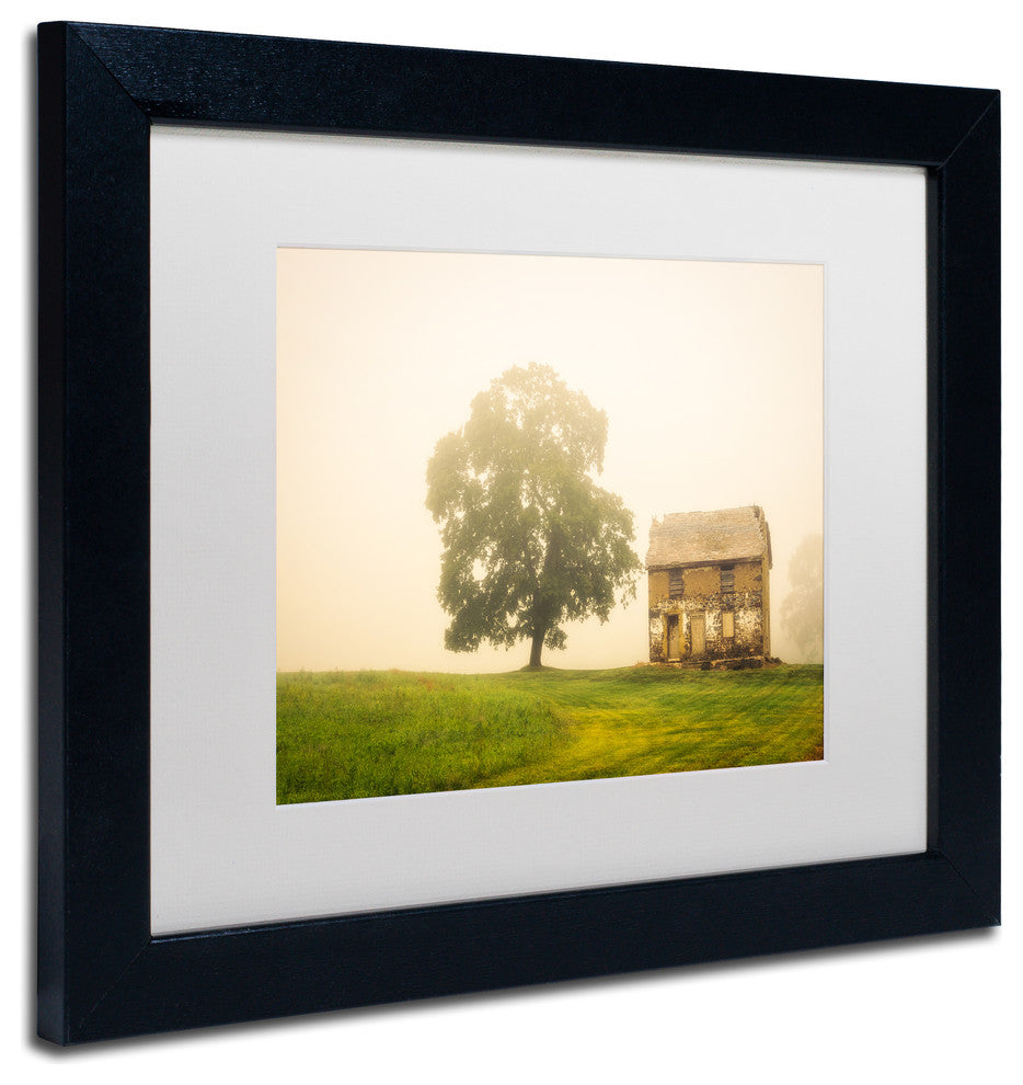 PIPA Fine Art ''Abandoned House on Adams Dam Rd'' Matted Framed Art, 14x11