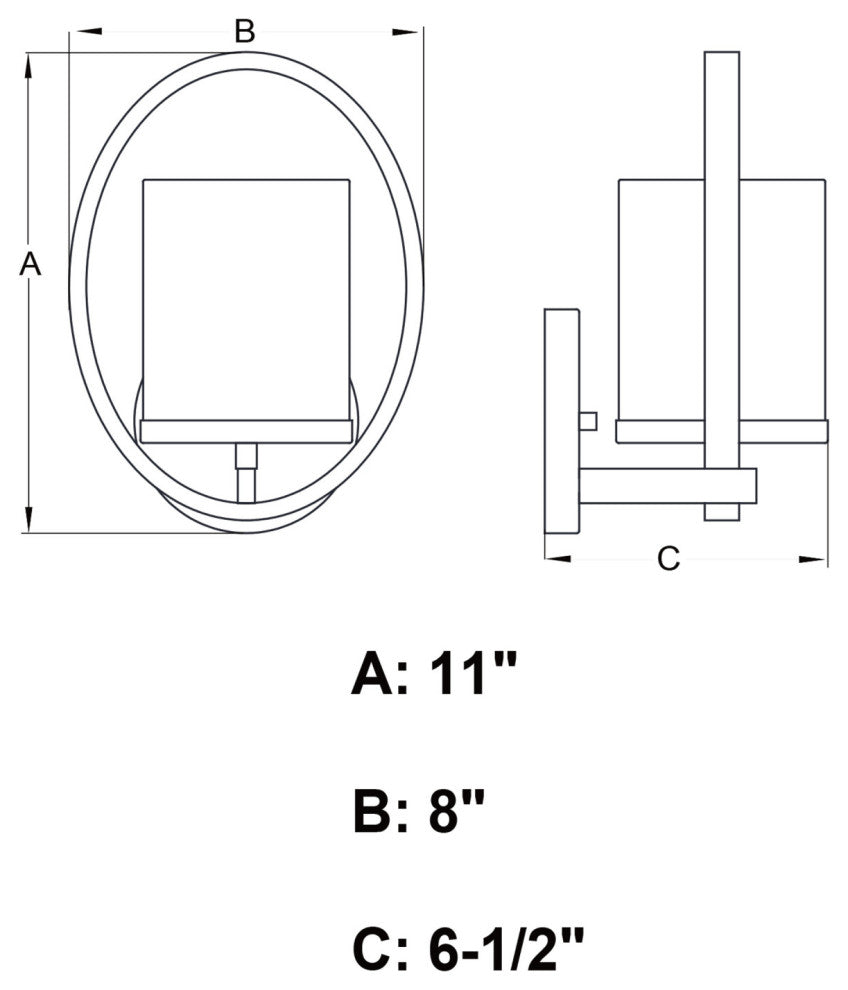Vaxcel Lighting W0466 11" Tall Outdoor Wall Sconce - Black