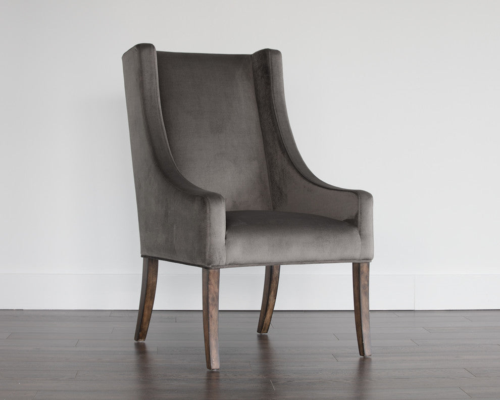 Aiden Dining Chair, Acacia, Pimlico Pebble Fabric