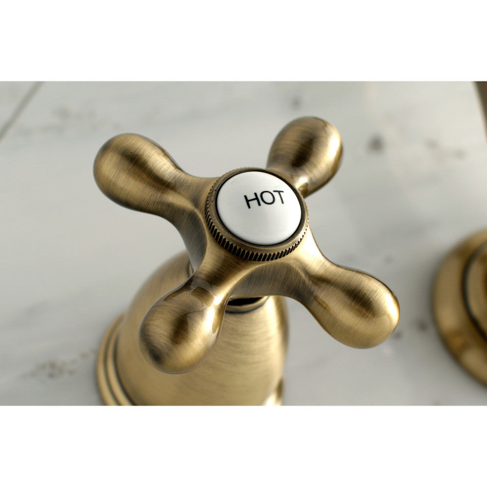 Kingston Brass Wall Mount Tub Faucet, Antique Brass