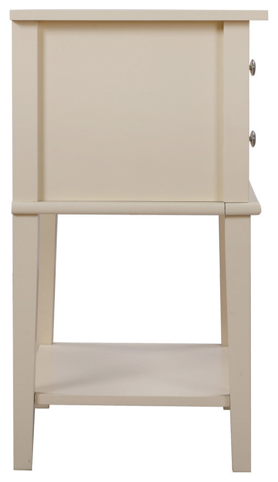 Newton 2-Drawer Nightstand, 28"H x 22"W x 16"D, Beige