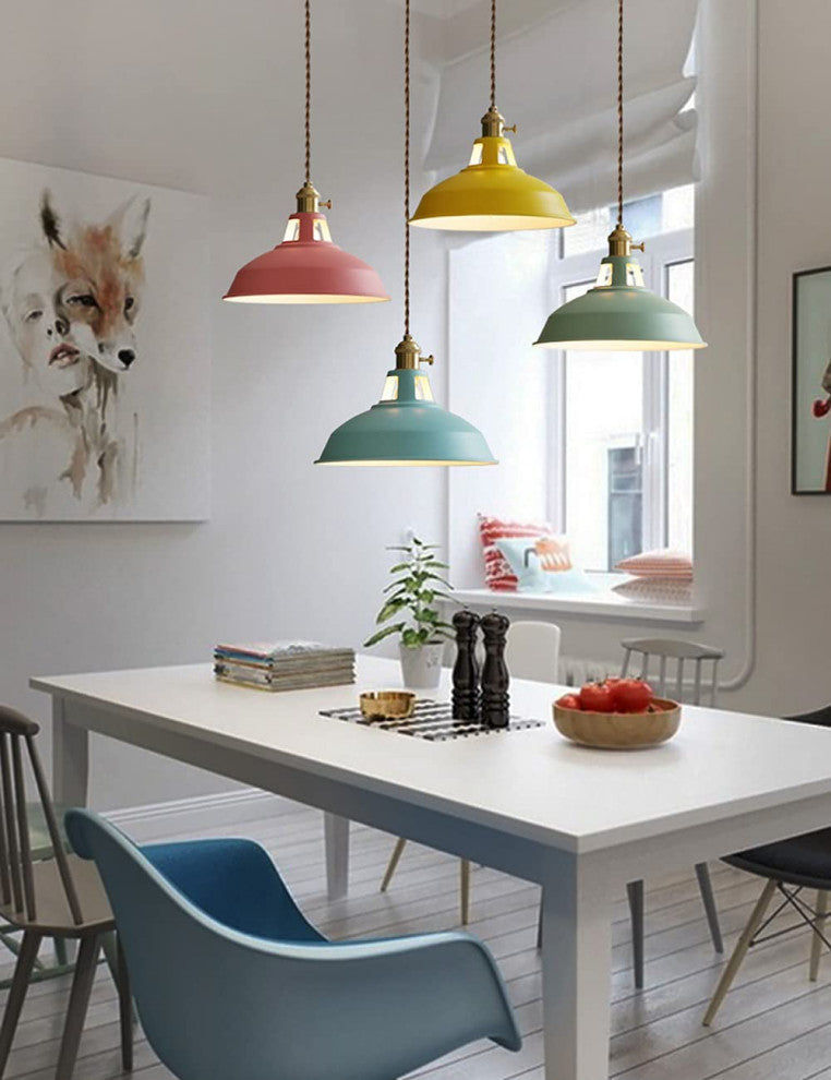 Blue Pendant Light Fixture for Kitchen Island Adjustable Pendant Lighting