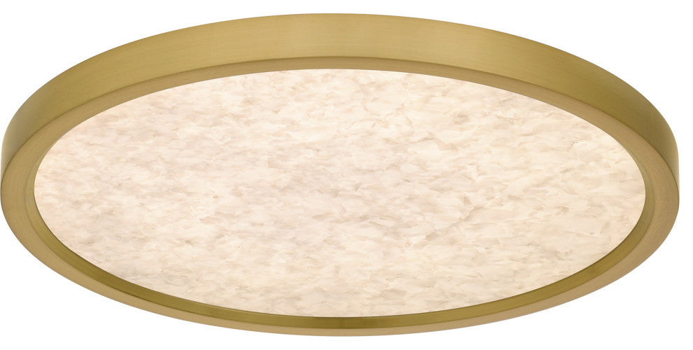 Quoizel OSTA1715 Outskirts 15"W LED Flush Mount Ceiling Fixture - Brushed Gold