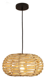 Tropical Natural Tule 1-Light Cream Globe Pendant