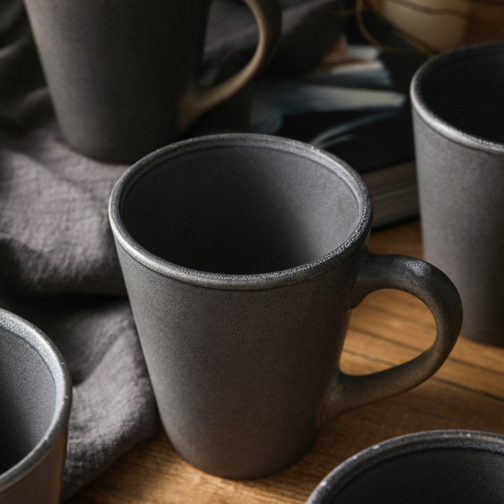 Stone Lain Grao Stoneware Dinnerware Set, Gray, 16-Piece