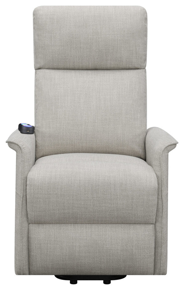 Power Lift Massage Chair with Storage Pocket, Beige