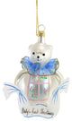 De Carlini Italian Ornaments Baby First Christmas Bear Tree Ornament 1St Birth