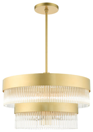 Livex Lighting Norwich 7 Light Soft Gold Chandelier