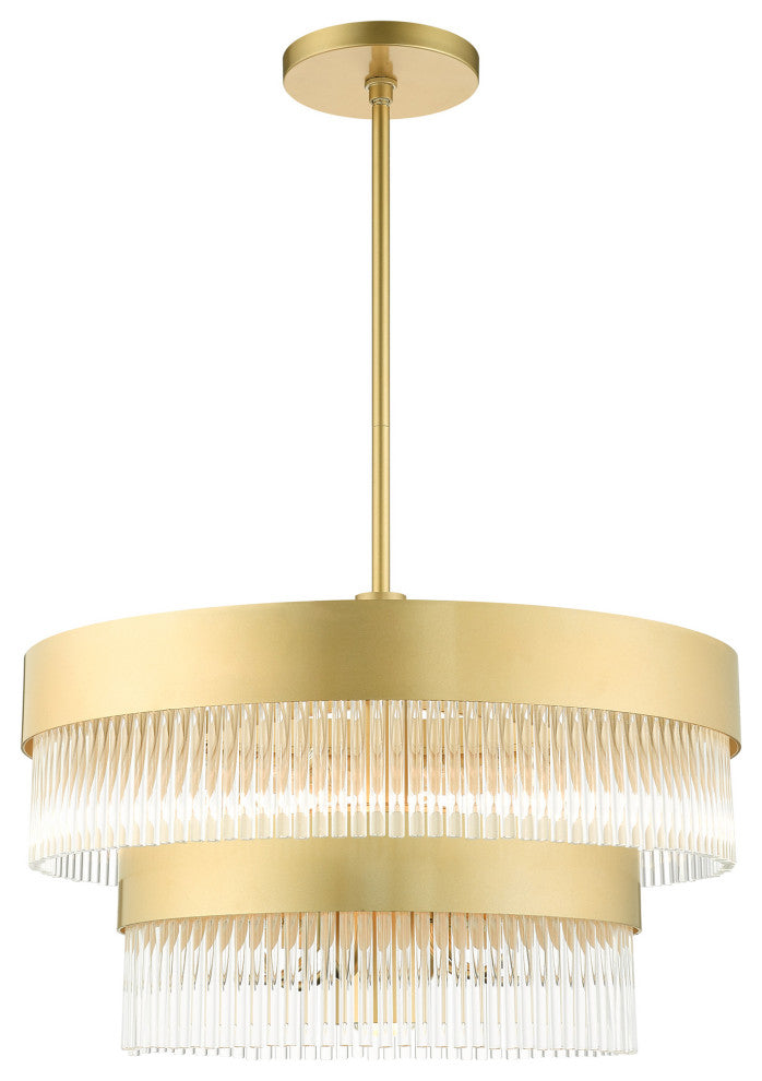 Livex Lighting Norwich 7 Light Soft Gold Chandelier