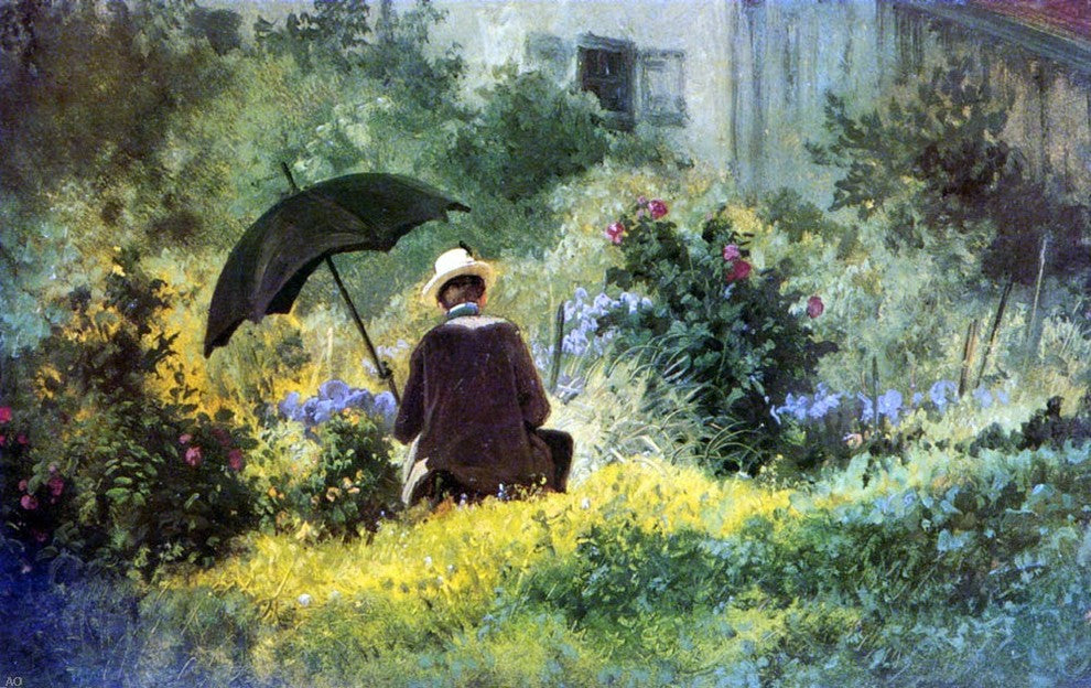 Carl Spitzweg The Botanist, Gallery Wrapped Canvas Print, 18"x27"