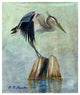 Betsy Drake Balancing Heron Throw