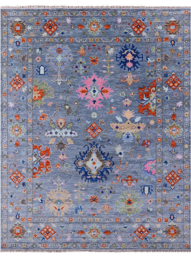 8' 1" X 10' 1" Turkish Oushak Hand Knotted Wool Rug - Q13641
