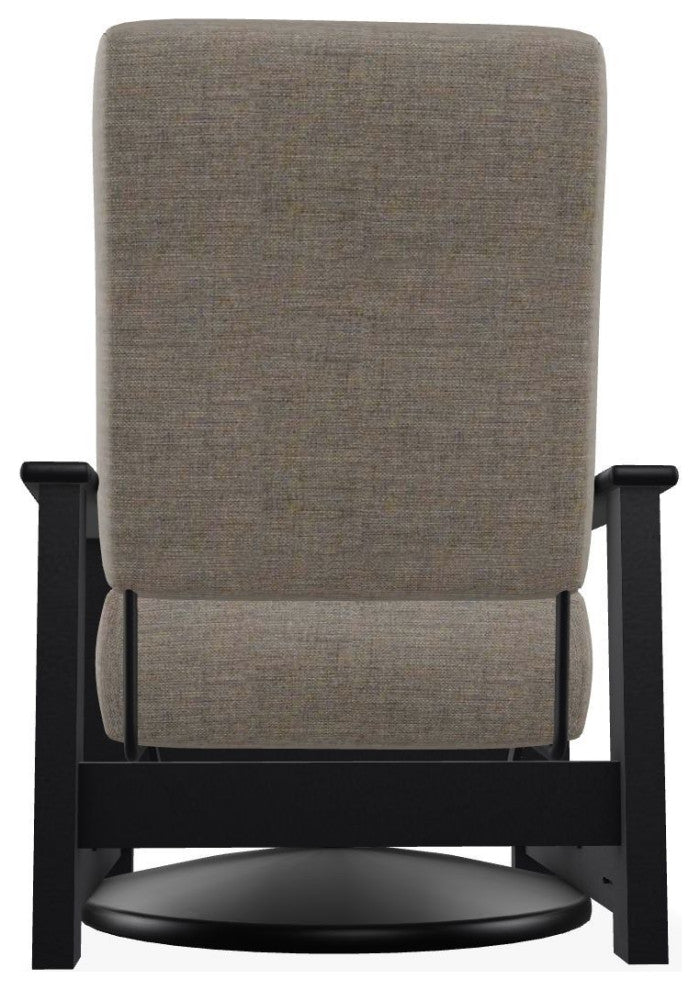 Leeward Deep Seat Outdoor Hidden Swivel Rocker, Rain Cast/Black