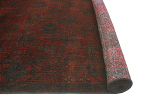 Vintage Distressed Hootan Red/Charcoal Rug, 3'7 x 6'9