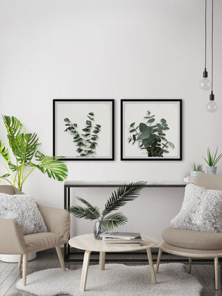 Eucalyptus Leaves Diptych, 24"x12"