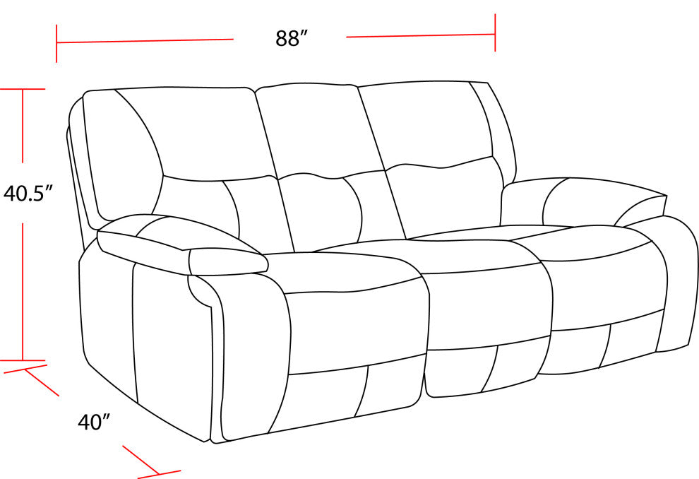 Spartacus Black Power Reclining Sofa and Two Recliners