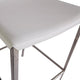 Diana-B Bar Stool, White With Polished Stainless Steel