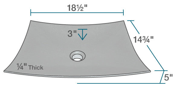 P068 Honed Basalt Vessel Sink