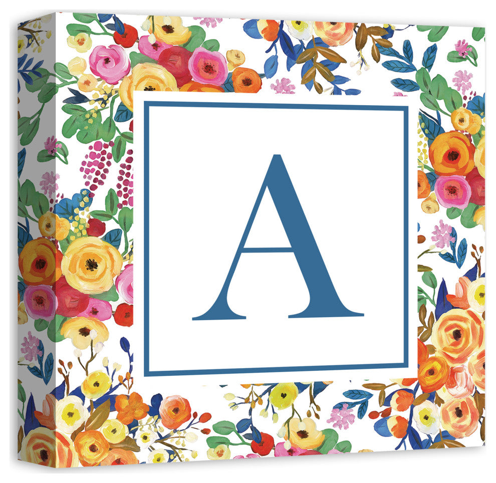 Wildflower Monogram - A 12x12 Canvas Wall Art