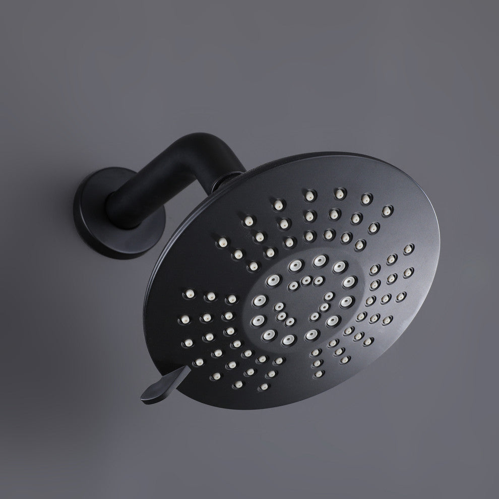 Pressure Balanced 5-Function Shower Faucet with Rough-in Valve, Matte Black