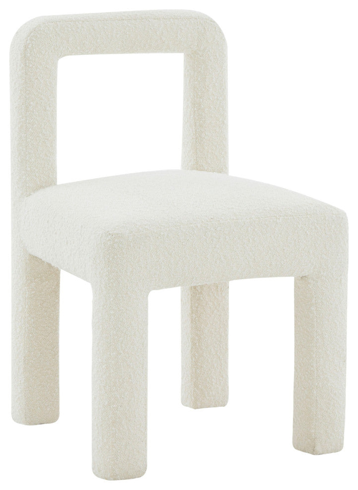 Hazel Boucle Dining Chair, Cream