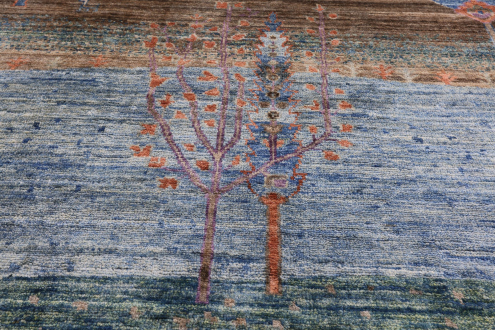 8' 10" X 11' 10" Persian Gabbeh Tribal Handmade Wool Rug Q7928