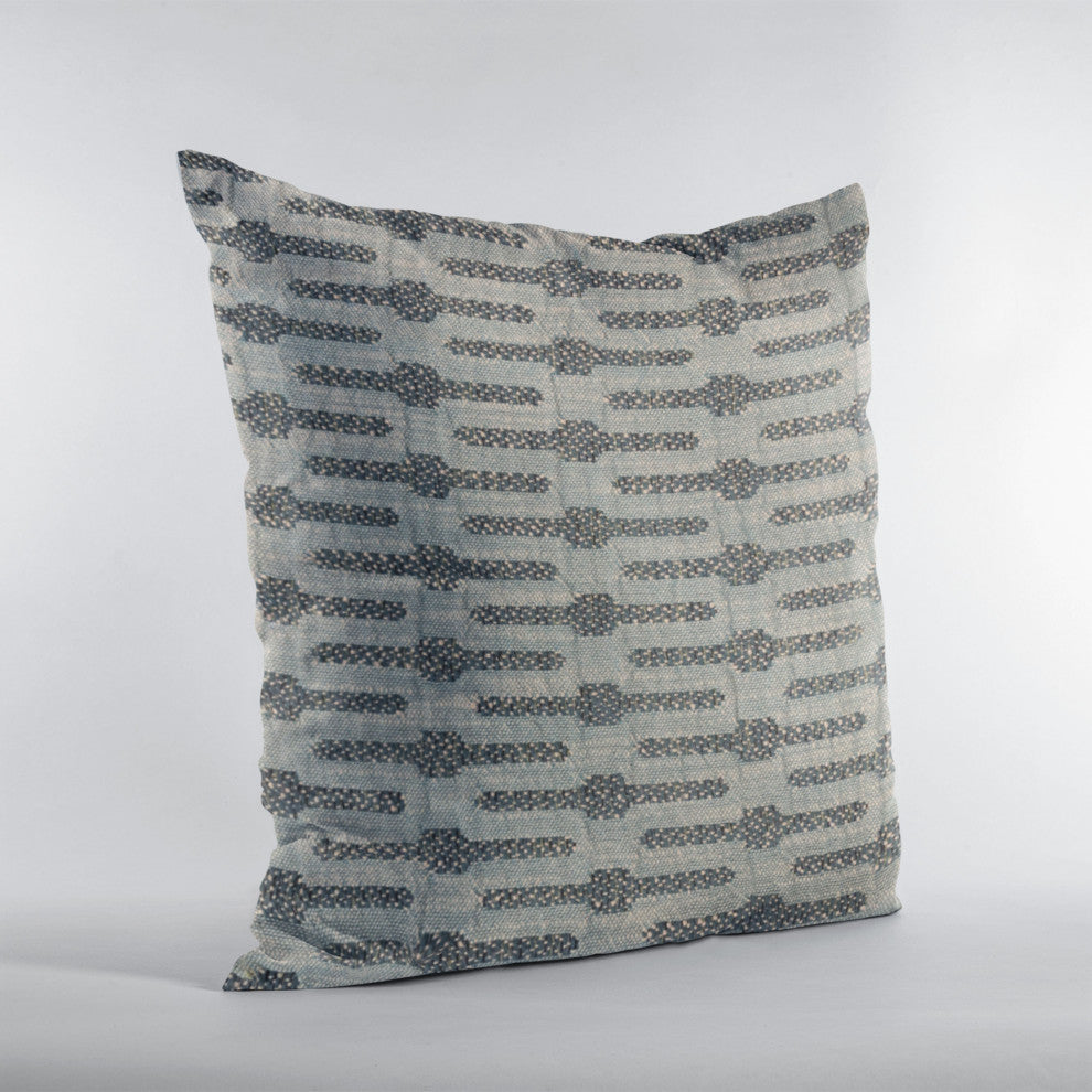 Plutus Blue Needles Stripe Luxury Throw Pillow, 18"x18"