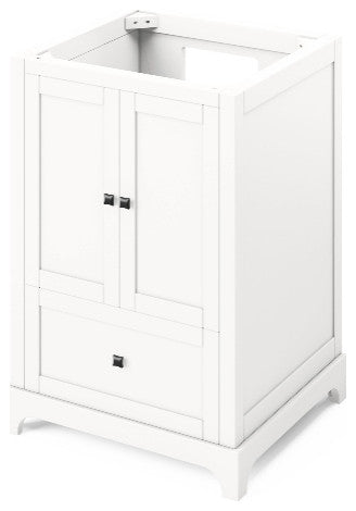 Addington Modern 24" White Vanity, Black Granite Vanity Top