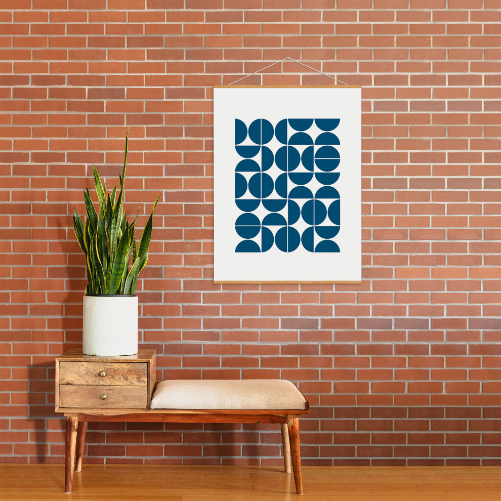 The Old Art Studio Mid Century Modern 04 Blue Art Print