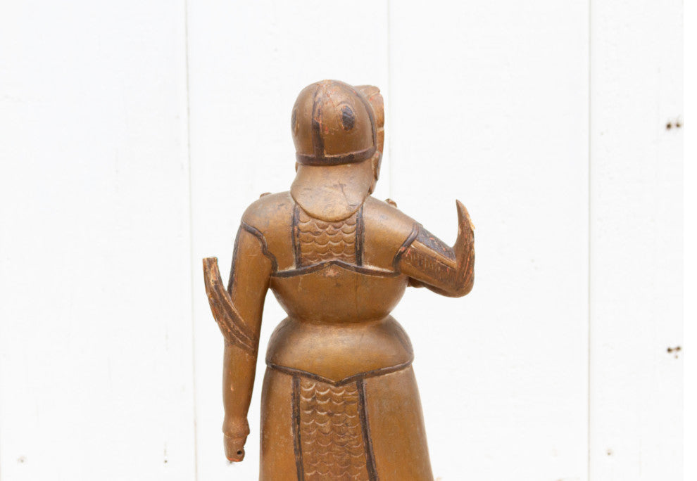 Vintage Carved Warrior Figure