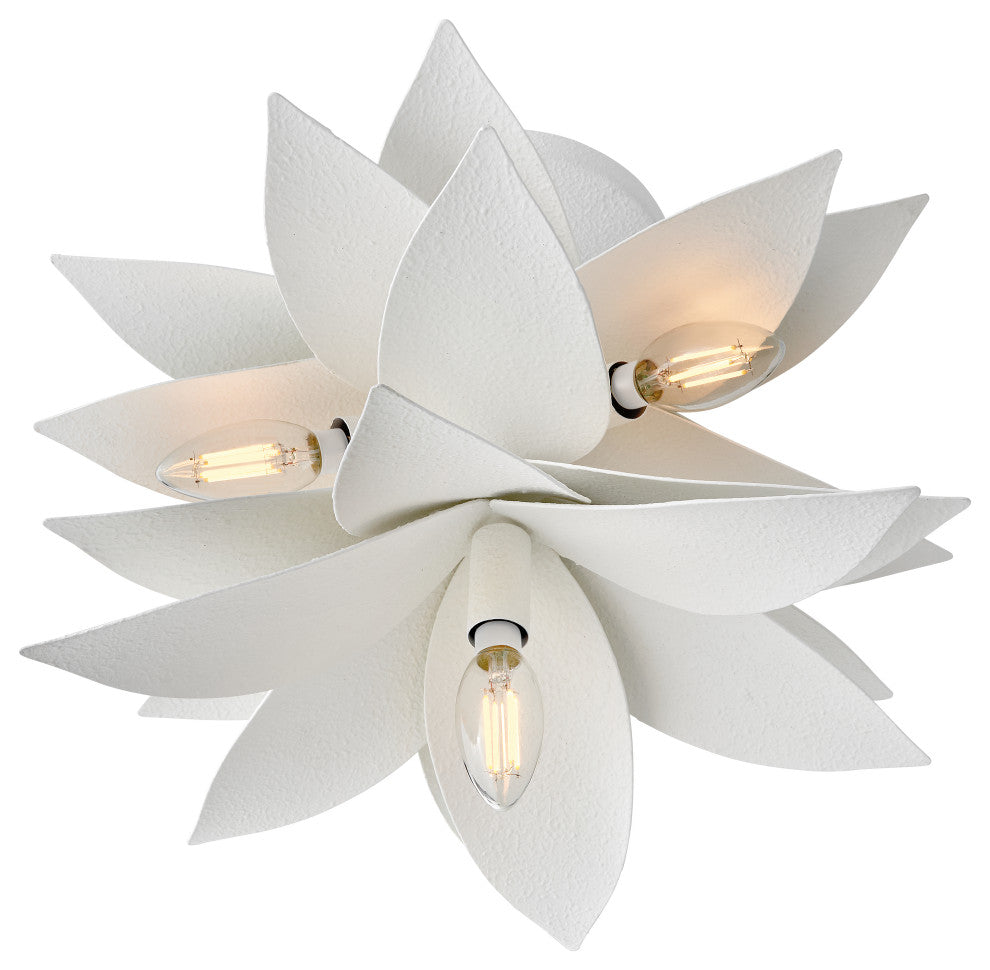 Fredrick Ramond Agave Large Convertible Pendant, Textured Plaster