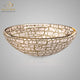 Kalahari European Luxury Bathroom Sink, Gold and White