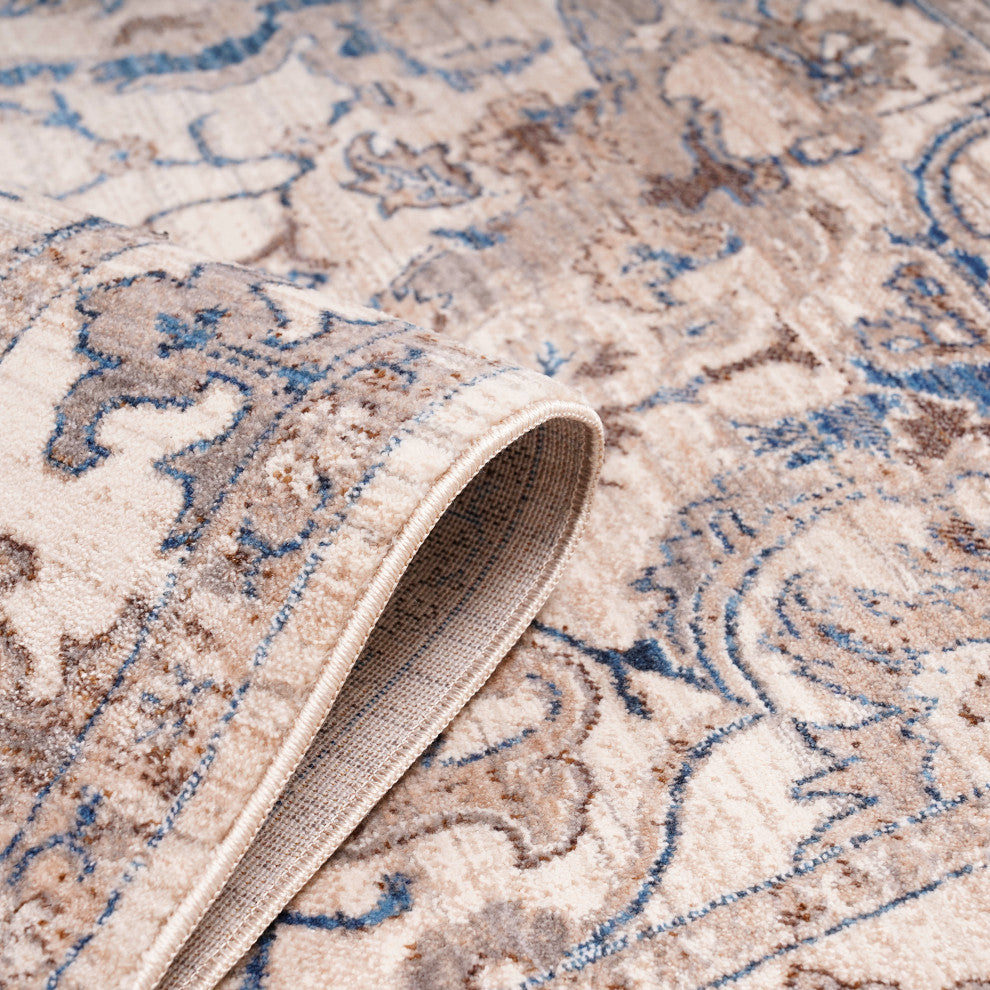 Arcadia Marlow Area Rug, Ivory, 7'1" x 10', Oriental