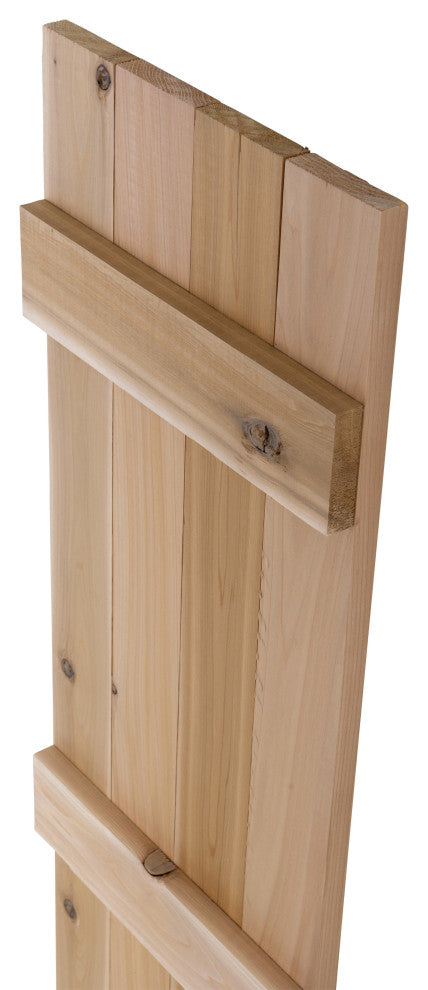 Traditional Board and Batten Exterior Shutters Pair, Dirty Blonde, 66"