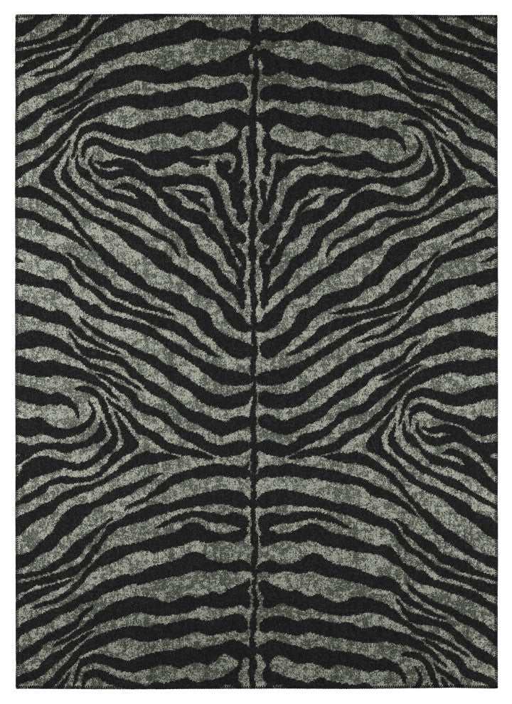 Indoor/Outdoor Mali ML1 Midnight Machine Washable 3' x 5' Rug