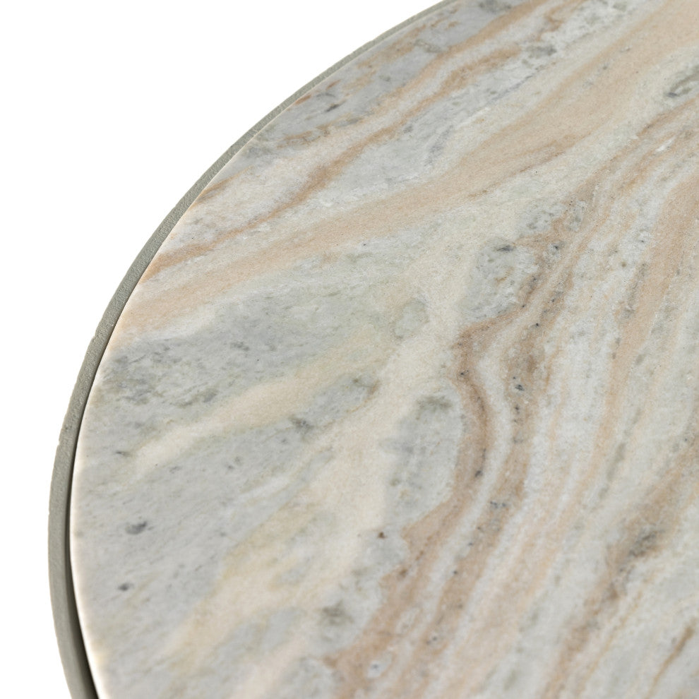 Corbett Coffee Table-Textured Matte Wht
