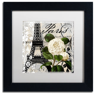 Color Bakery 'Paris Blanc I' Art, Black Frame, White Matte, 11"x11"