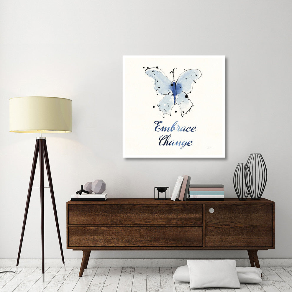 "Independent Blooms Blue X" Digital Paper Print by Shirley Novak, 42"x42"