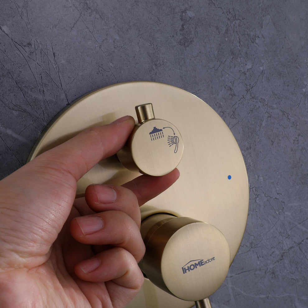 Round Two-function Concealed Bathroom Shower Set, With Embedded Box