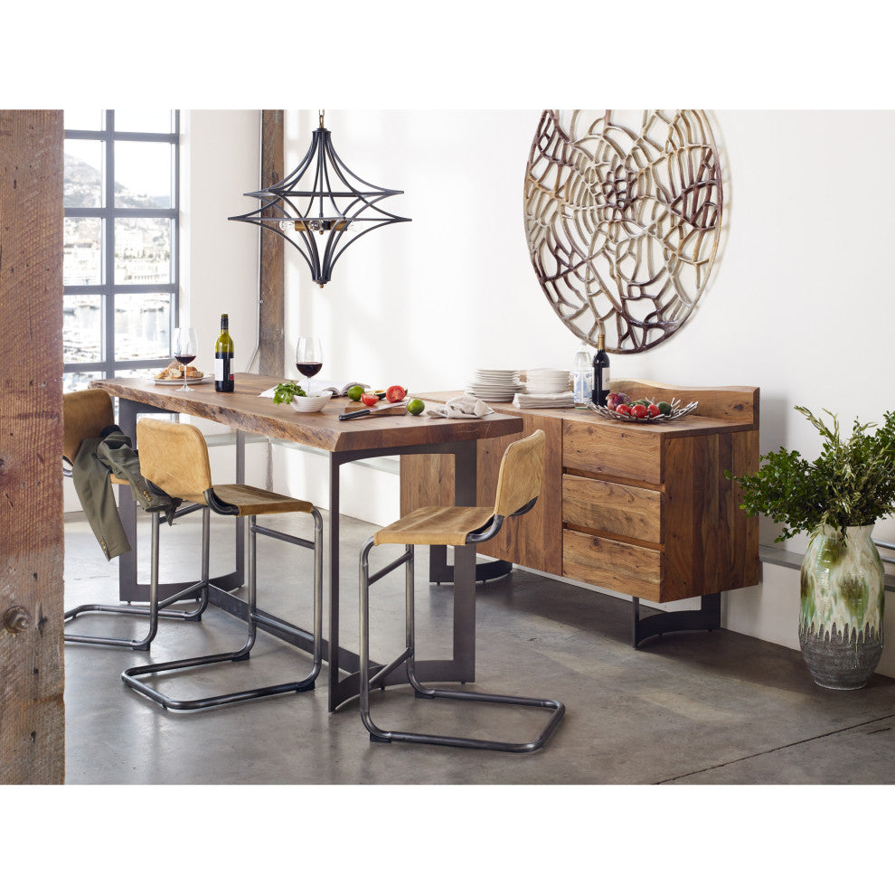 Industrial Baker Counter Stool Tan - M2 - Brown