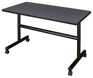 Kobe 48" Flip Top Mobile Training Table- Grey