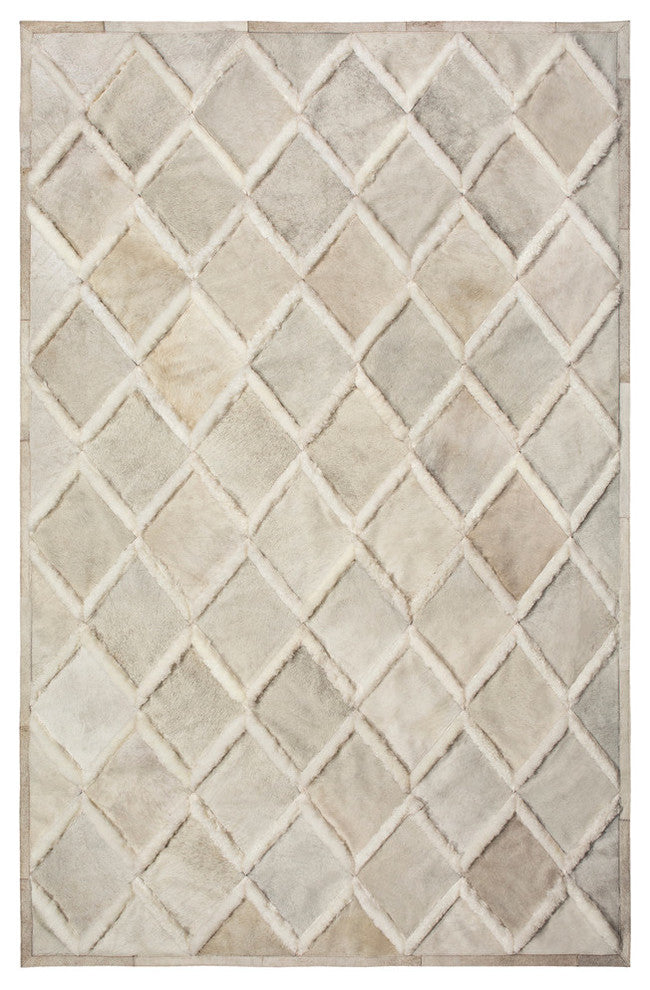 Cowhide Patchwork Rug, Hebe, Neutral, 12' X 15'