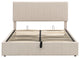 Gewnee Queen size Upholstered Platform bed in Beige