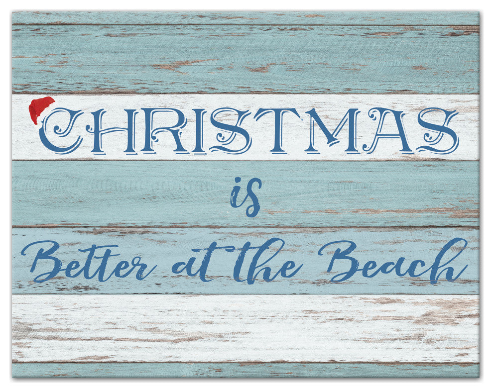 Christmas is Better at the Beach 11x14 Canvas Wall Art