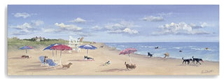 60" x 20" Dogs Rule the Beach Canvas Wall Art
